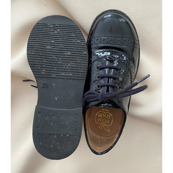 Pom D'Api Black Patent Leather Oxfords, size 26 (about a kids size 9.5) - Picture 5 of 8